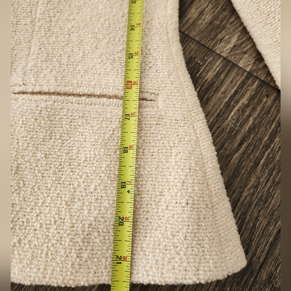 Ralph Lauren Black Label Nubby Wool Blend Ivory Blazer Size 10 - Picture 9 of 10